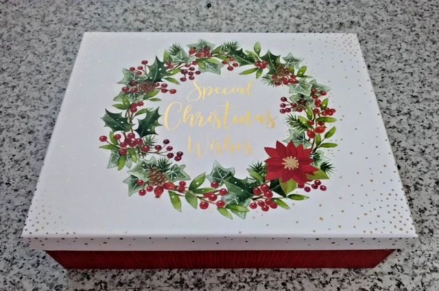 Large Solid Strong Sturdy Gift Box + Lid. Weddings Xmas Birthday. Craft Storage. Large Solid Strong Sturdy Gift Box + Lid. Weddings Xmas Birthday. Craft Storage.