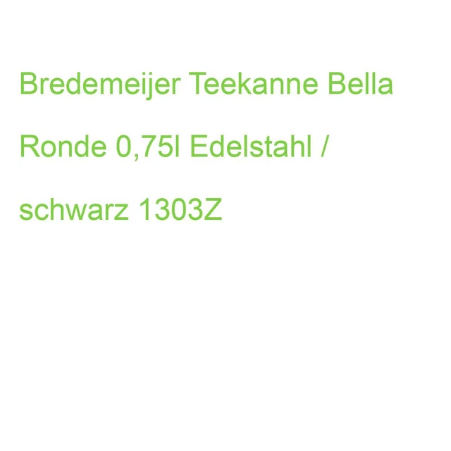 Bredemeijer Teekanne Bella Ronde 0,75l Edelstahl / schwarz 1303Z