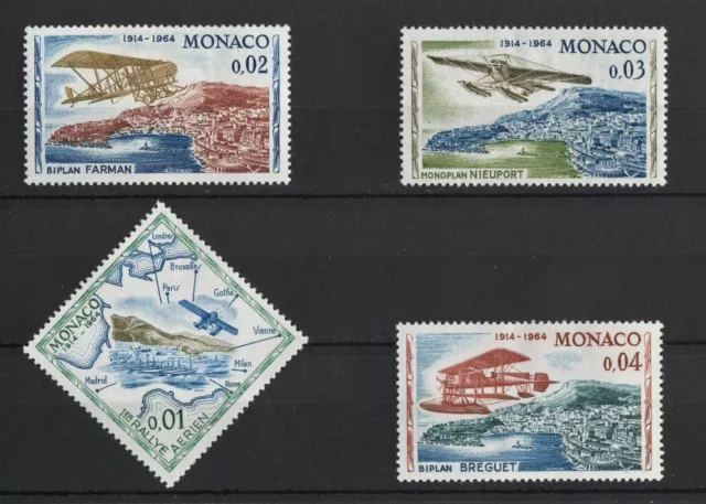 TIMBRES MONACO 1964-50ème Anniversaire du 1er Rallye Aérien. YT 637-649 Neuf*