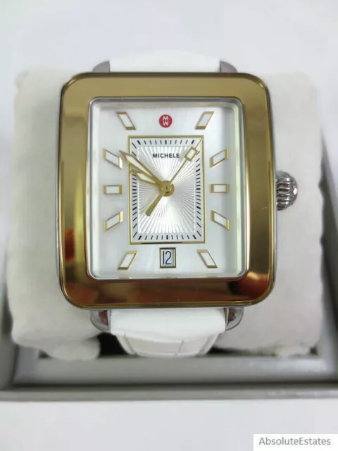 Michele Deco Sport Two Tone Gold Silver  Watch MWW06K000014 New Refurbished +Box