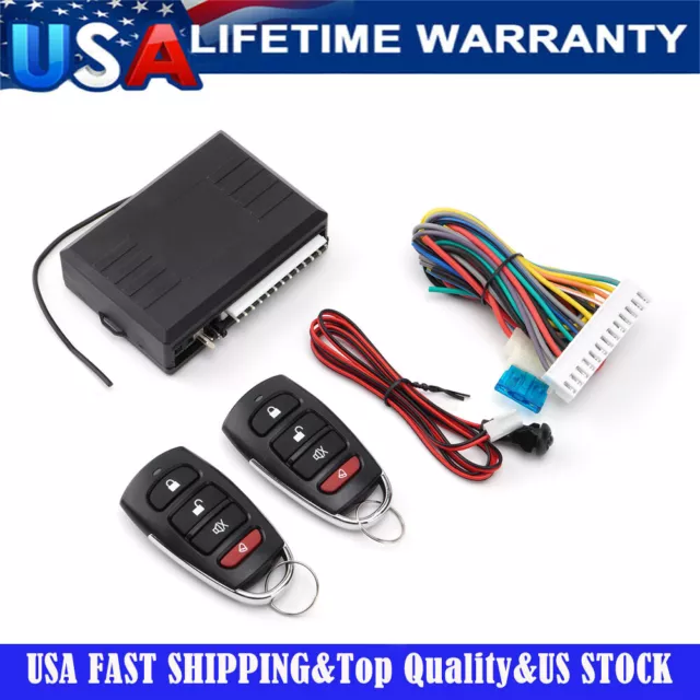 Car Alarm Auto Remote Control Central Locking Door Lock Kit Keyless Entry System