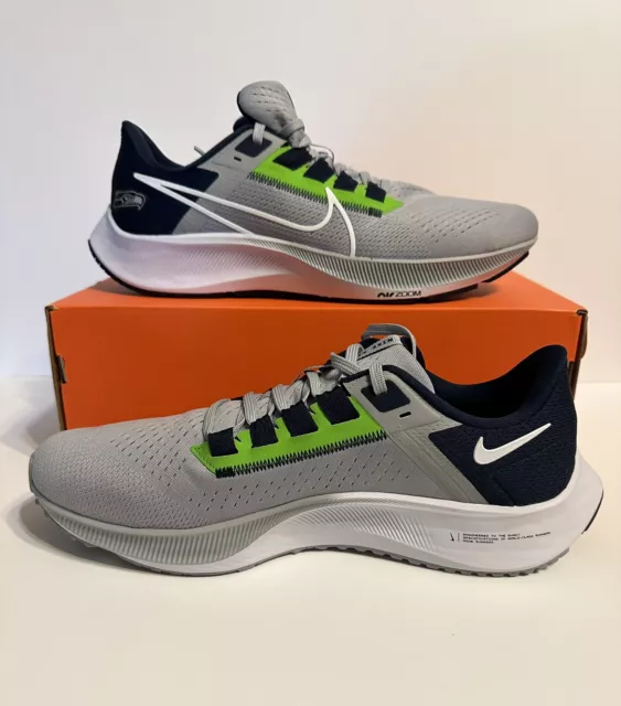 Nike Air Zoom Pegasus 38 Shoes SEATTLE SEAHAWKS NFL Running Men's Size 12.5 New