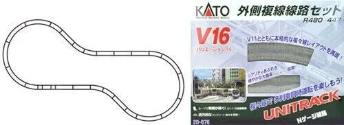 KATO N Gauge V16 Outer Double Track Line Set R480 447 Model Train Rail set