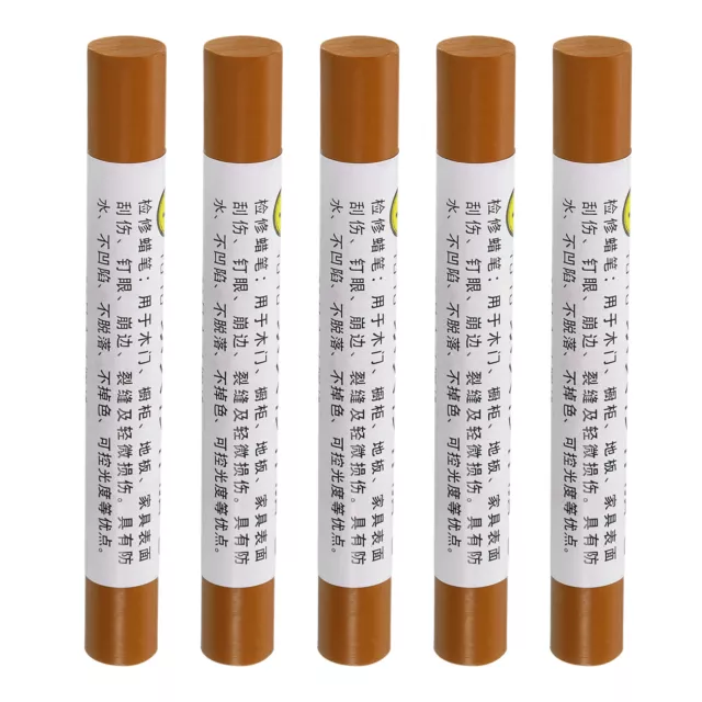 Furniture Repair Crayons Wax Filler Stick, 5Pcs Impression Brown