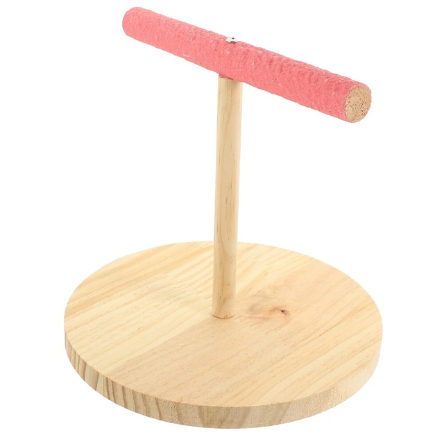 Loro Pájaro Soporte Madera Pájaro Entrenamiento Perca Pájaro Soporte Juguetes