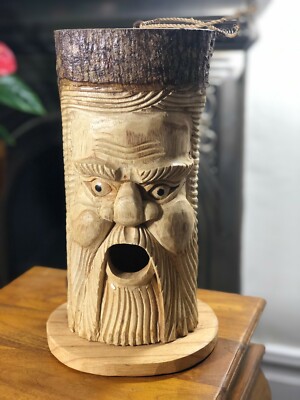 Scatola in legno Bird Casa Nidificazione VECCHIO 30CM intagliati a mano 