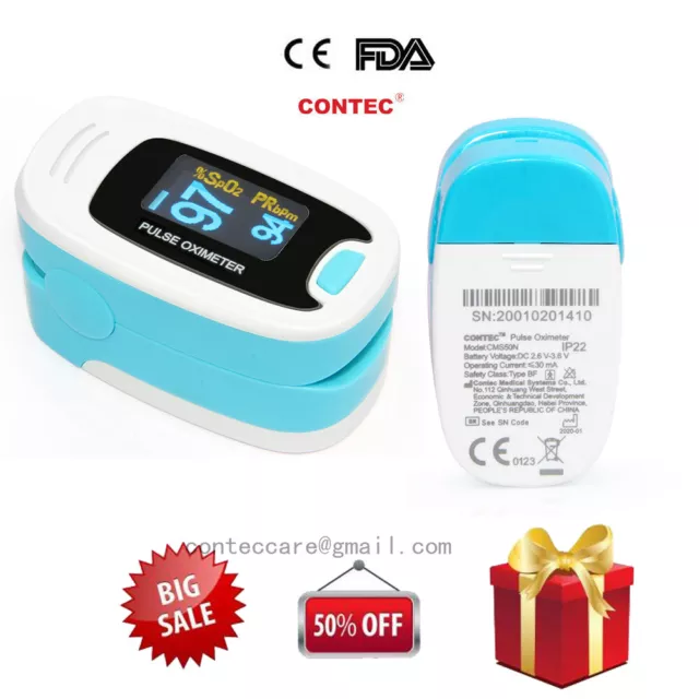 FDA OLED Fingertip pulse Oximeter Finger Pulse Blood Oxygen SpO2 Monitor,CMS50NA