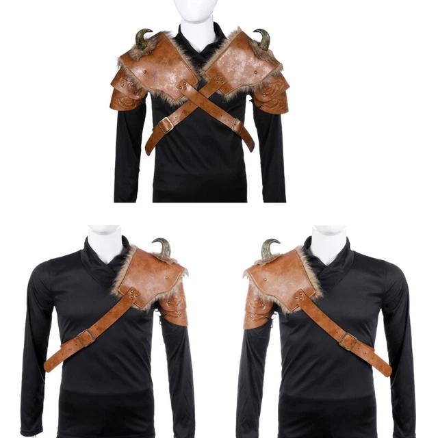 Faux Leather Single Shoulder Cover Cape Single Pauldron Shoulder Armors