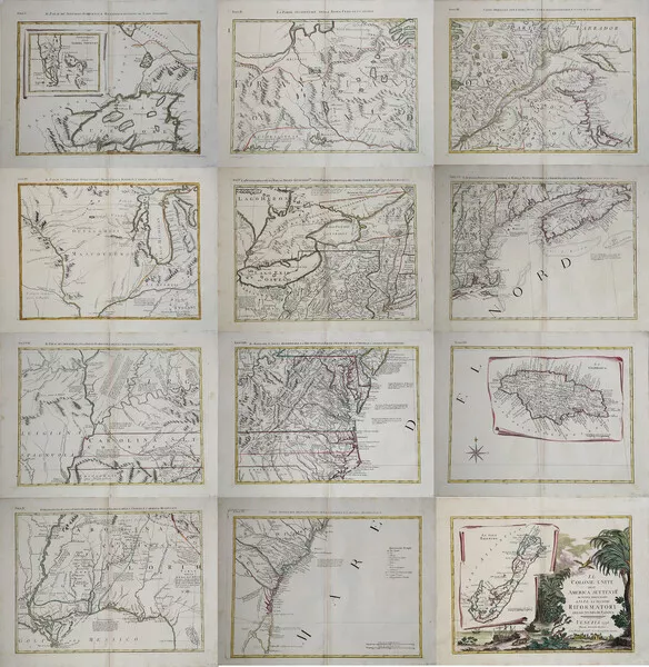 1778 Antonio Zatta Antique Map of Lake Superior & Florida 2