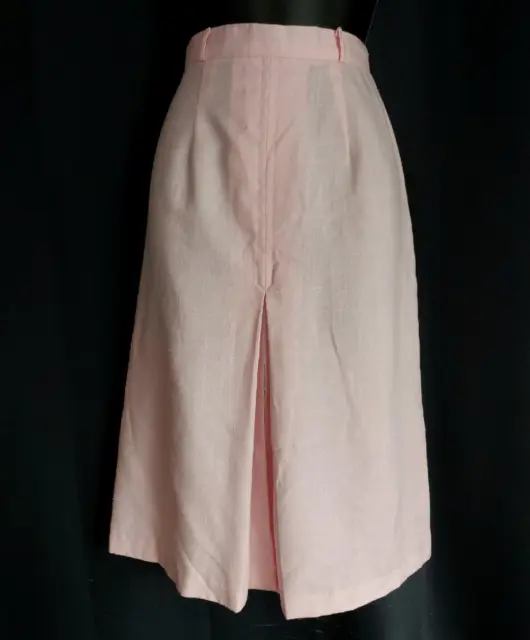 Tailored PINK 1950s 60s Vintage PENCIL SKIRT w/Front Slit  - 24.5 inch waist
