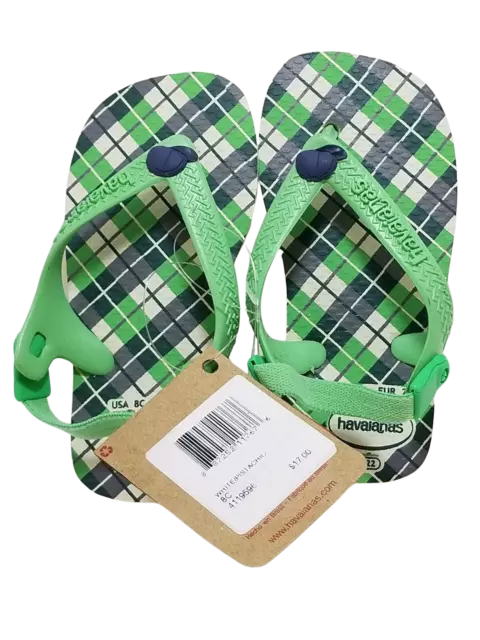 Havaianas 4119596 Baby Chic Green Flip Flop Sandals - Stylish Comfort for Little