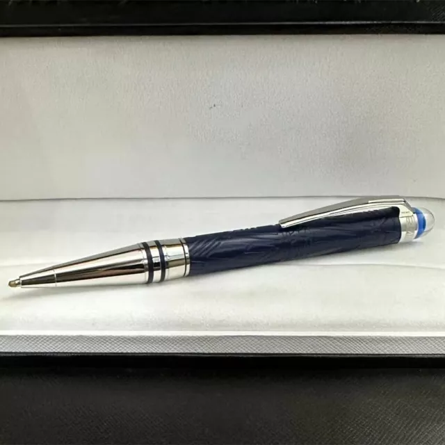 Luxury Blue Planet Series Blue+Silver Color 3D Painting 0.7mm nib Ballpoint Pen 2