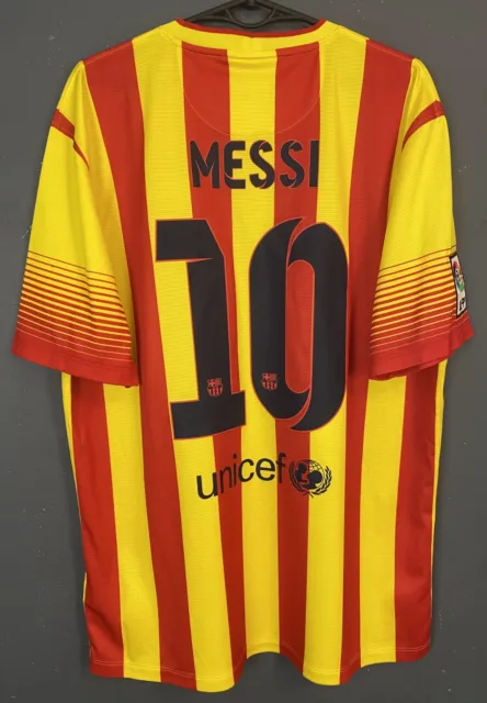 Messi Mens Nike Fc Barcelona 2013/2014 Away Football Soccer Shirt Jersey Size L