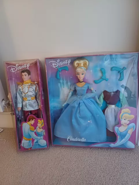 Vivid Imaginations Disney Princess Cinderella And Prince Charming Dolls Boxed