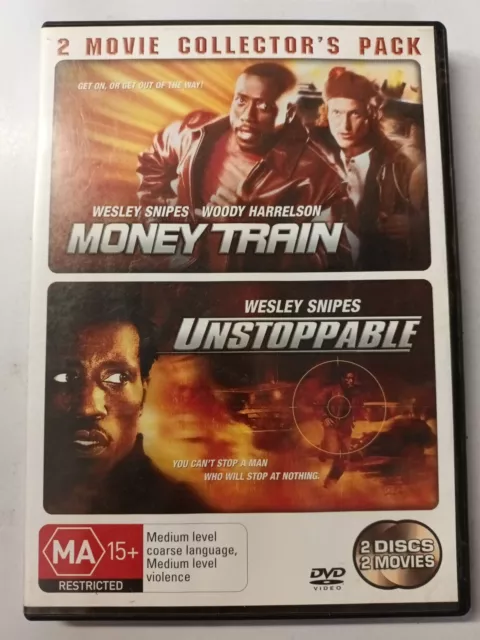 Money Train  / Unstoppable DVD (Region 4, 1995) VGC, Free Post af168