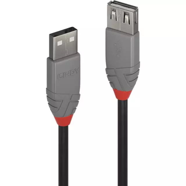 LINDY Câble USB USB 2.0 USB-A mâle, USB-A femelle 0.50 m noir 36701