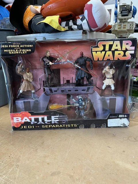 Star Wars Battle Pack Jedi vs. Separatists 5 Figure Set ROTS Jedi Force Gauntlet