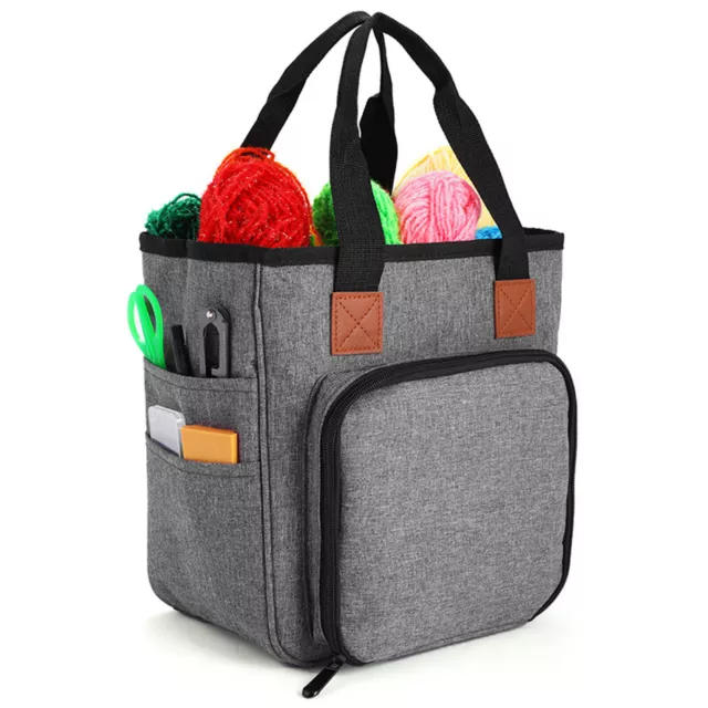 Portable Knitting Tote Bag Yarn Crochet Storage Bags Sewing Needles Organizer AU