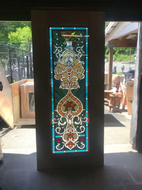 Beautiful Hand Made Stained Glass Victorian Style Entry Door - Jhl2167 - 102