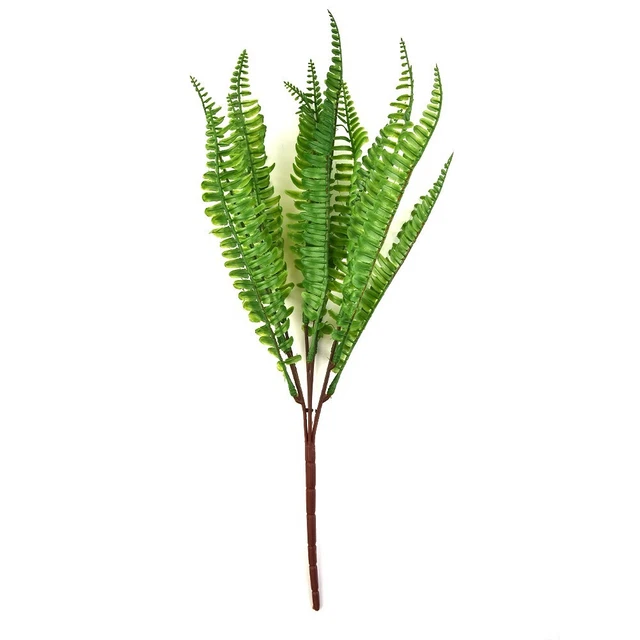 Hojas de helecho de plástico plantas artificiales para decoración interior y exterior