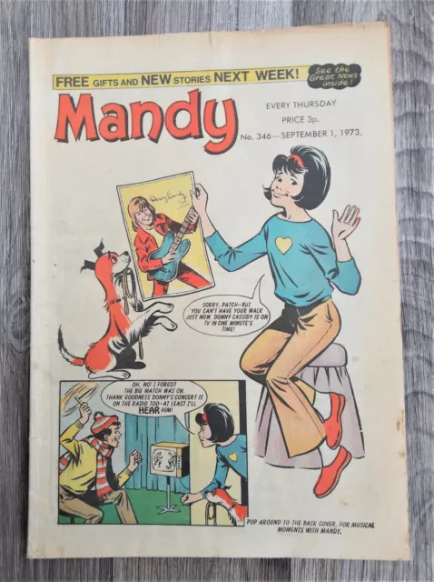 Vintage Mandy Comic No.346 September 1st, 1973 – 50 years old! Collectable  RARE