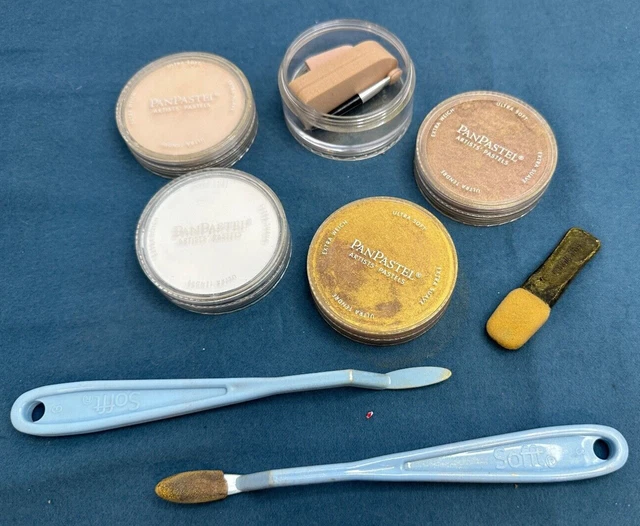 Lote de 4 pasteles apilables de artista ultra suaves + herramientas - ligeramente usados
