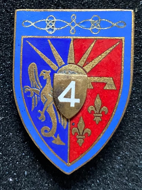 INSIGNE 4° REGIMENT D'ARTILLERIE arthus bertrand dos lisse EUR 40,00