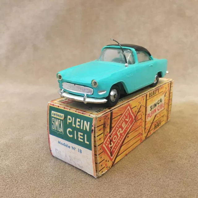 Norev Ancienne Simca Plein Ciel En Boite Original N° 18 / 1:43 / Vintage Model