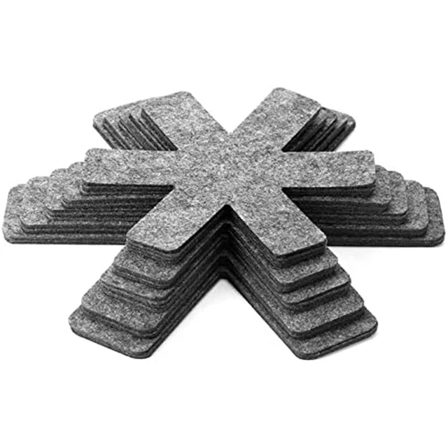 20 Pot Pan Protectors, 5 Sizes of Gray Felt Pan and Pan Separator Pads, Non Y8J6