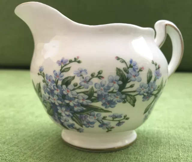 Vintage Queen Anne Forget me Not milk jug