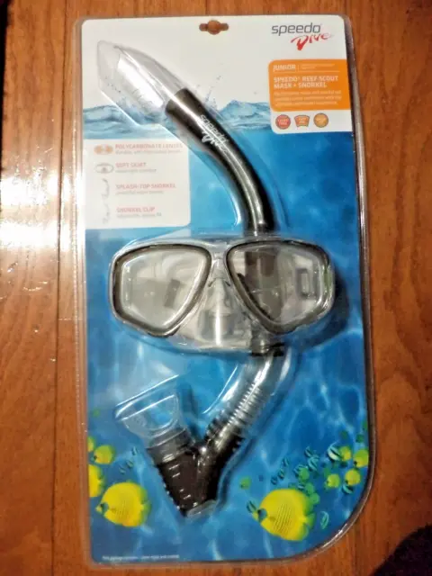 Speedo Dive REEF SCOUT Mask + Snorkel Junior Swimming Goggle Snorkeling