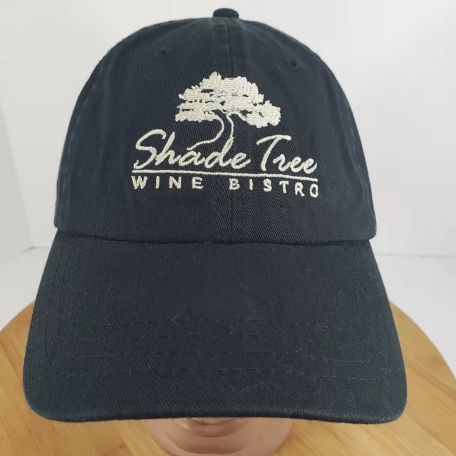 Shade Tree Wine Bistro Hat Cap Strap Back Employee Logo Black Cotton Adjustable