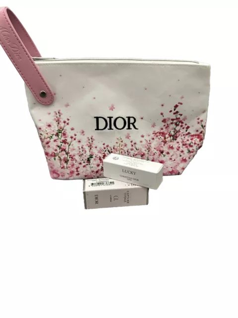 Christian Dior Pink Floral Cosmetic Bag Pouche Trousse Makeup Case Clutch  BNIB