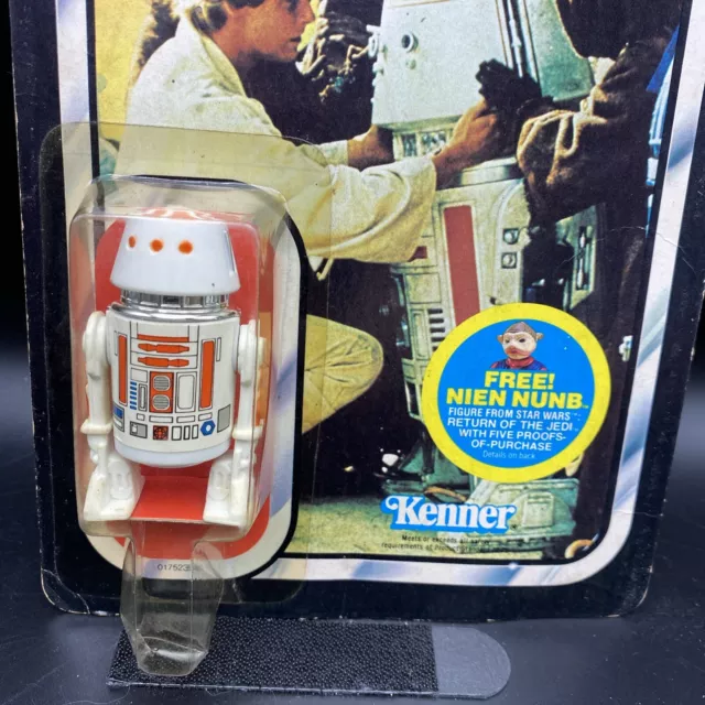 Figura vintage original Kenner Star Wars R5-D4 Arfive-Defour con 48 Cardback 2