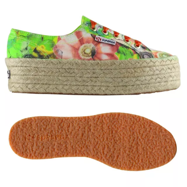 SUPERGA SCARPE DONNA CON ZEPPA e CORDA FANTASIA2790