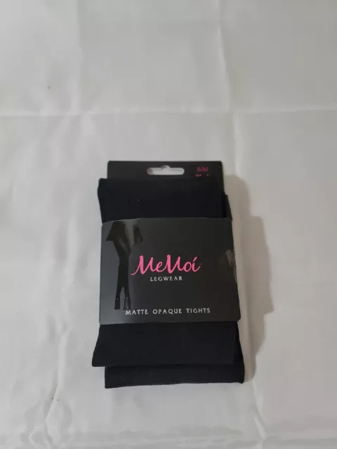 MeMoi Legwear Women's Tights Matte Opaque Tights Black Size S/M NEW