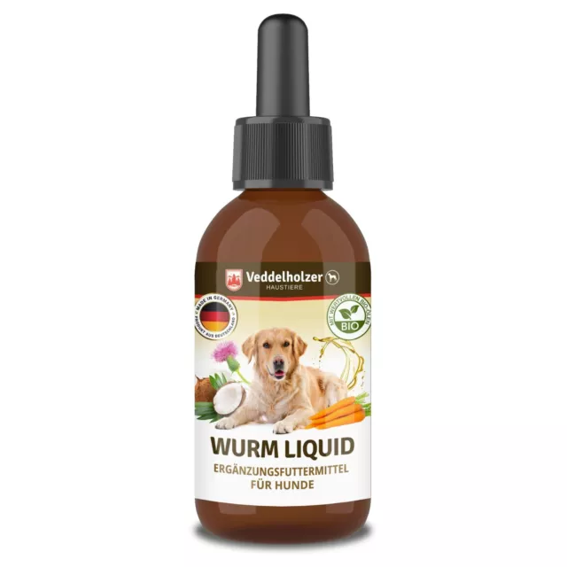 50ml Wurm Liquid Wurmkur Hund bei Wurmbefall Wurmmittel Hunde Zubehör Entwurmung