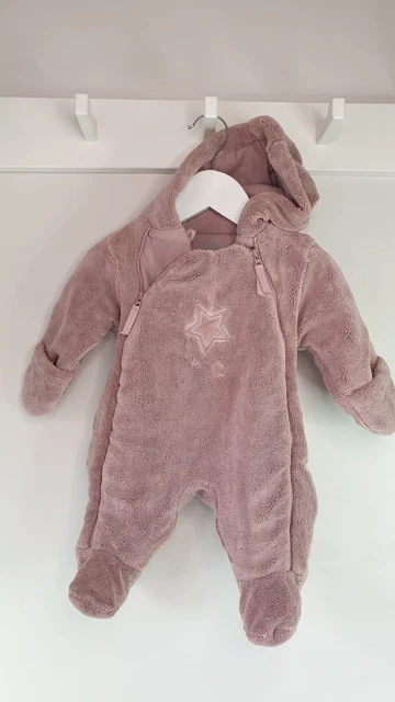 MAMAS AND PAPAS Newborn Baby Snowsuit Dusty Pink 13.00 PicClick UK