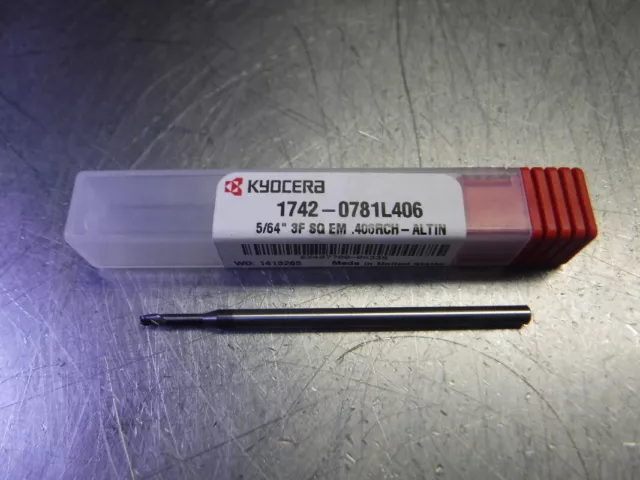 Kyocera 5/64" 3 Flute Carbide Endmill 1/8" Shank 1742-0781L406 (LOC3382)