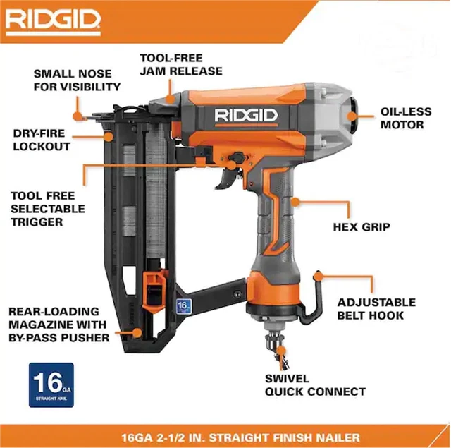 VINTAGE DUOFAST CN137 Nail Gun Air Powered Pneumatic Framing Nailer