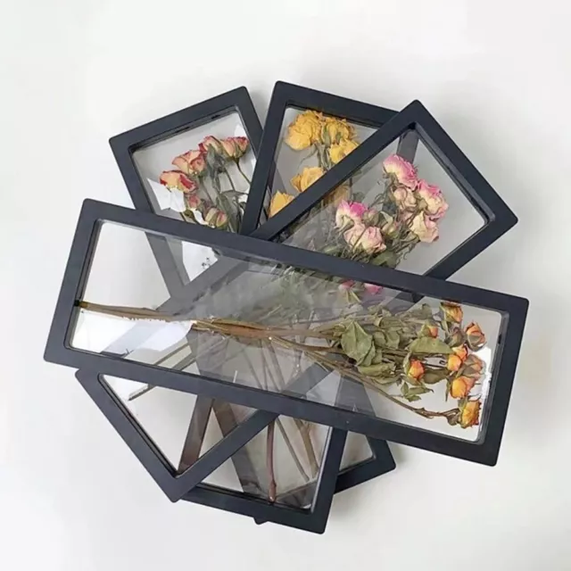 Plastic Flower Plant Display Frame Jewelry Storage Case  Ring Necklace Earring