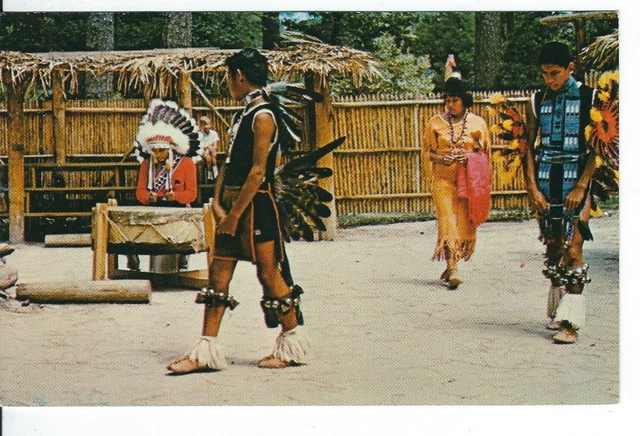CH-144 Texas Only Indian Reservation, Alabama Coushatta Tribe Chrome Postcard