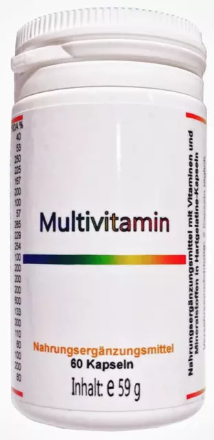 Multivitamin Mineral - Nahrungsergänzungsmittel - 60 Kapseln - Apothekenware