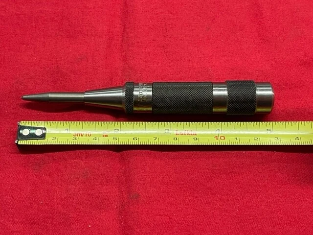 Automatic Center Punch - 9/16" Diameter, 5" Long, Adjustable Spring Force