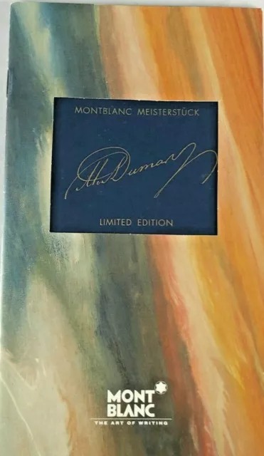 Montblanc 1996 Alexander Dumas Writers Series Intl Limited Edition Brochure