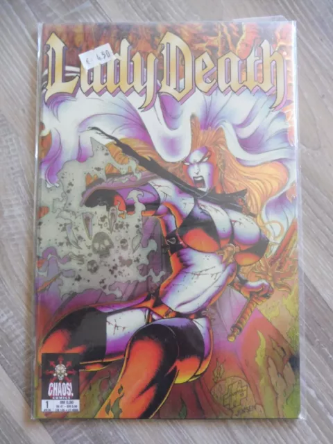 Lady Death Band 1 Chaos Comics 1 April 1998 Rarität Chromcover