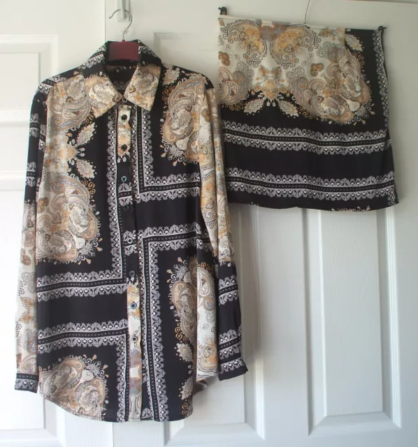 Lovely ladies skirt-suit from Pretty Little Thing, blouse Sz 6/Skirt Sz 10. BNWT