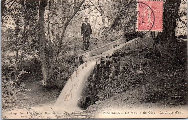 95 VIARMES - le moulin de Giez, la chute d'eau