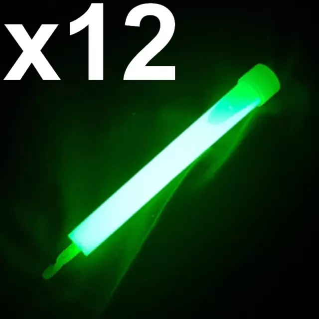 Lot de 12 Bâtons Lumineux à Craquer - Éclaire +12h. Aucune Energie Nécessaire.