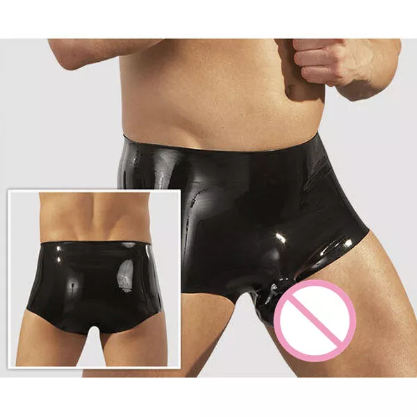 Nuovi pantaloni 100% gomma lattice gomma nera pantaloncini moda mutandine 0,45 mm xs-xxl
